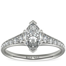 Graduated Diamond Engagement Ring in 14k White Gold (1/3 ct. tw.)